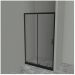 Душевая дверь BelBagno UNO-195-BF-1-110-C-NERO черный матовый стекло прозрачное 5 мм (1950х1100)
