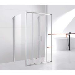 Душевой уголок Cezares (Цезарис) MOLVENO-AH-2/2-160/90-C-Cr-IV цвет профиля хром, стекло прозрачное 6 мм 160х195х90 см