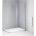Душевая перегородка Cezares (Цезарис) Liberta-L-1-140-C-Cr с односторонним входом, цвет профиля хром, стекло прозрачное 8 мм 140x195 см