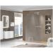 Душевая перегородка Cezares (Цезарис) Liberta-L-2-100-GR-Cr с возможностью двустороннего входа, стекло графит 8 мм, профиль хром, 100x195 см