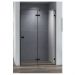 Душевая дверь Cezares Bellagio-B-12-120-C-NERO, цвет профиля чёрный матовый, стекло прозрачное 8 мм 120х197 см