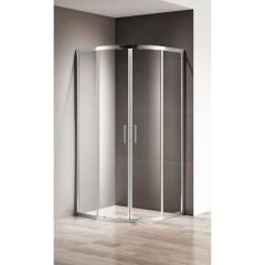 Душевой уголок Cezares (Цезарис) Momento-R-2-100-C-Cr, цвет профиля хром, стекло прозрачное 6 мм 100х195х100 см