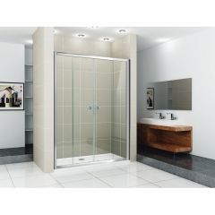 Душевая дверь Cezares (Цезарис) Pratico-BF-2-170-C-Cr, цвет профиля хром, стекло прозрачное 5 мм 185х170 см