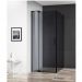 Душевой уголок Cezares (Цезарис) Slider-AH-1-90-90/100-GRIGIO-NERO, цвет профиля черный матовый, стекло прозрачное 8 мм 100х195х90 см