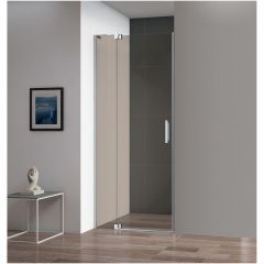 Душевая дверь Cezares Slider-B-1-100/110-BR-Cr, цвет профиля хром, стекло прозрачное 8 мм 195х110 см