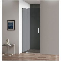 Душевая дверь Cezares Slider-B-1-90/100-GRIGIO-Cr, цвет профиля хром, стекло прозрачное 8 мм 195х100 см