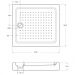 Душевой поддон Cezares (Цезарис) Tray-A-AH-90/80-15-W акриловый цвет белый 90х80х15 см