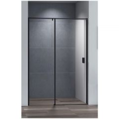 Душевая дверь Cezares Urban-B-12-100-C-NERO, цвет профиля чёрный матовый, стекло прозрачное 6 мм 100х195 см