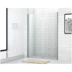 Душевая дверь Cezares (Цезарис) Eco-O-B-2-80-C-Cr, цвет профиля хром, стекло прозрачное 6 мм 80х190 см