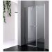 Душевая дверь Cezares (Цезарис) ELENA-W-B-11-40+90-P-Cr-R, цвет профиля хром, стекло матовое 6 мм 195х130 см