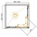 Душевой уголок Cezares GIUBILEO-A-2-100-SCORREVOLE-C-Br, цвет профиля бронза, стекло прозрачное 6 мм 100х195х100 см