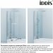 Шторка на ванну Iddis Slide глянцевый алюминиевый профиль 75х145 см SLI5CS7i90