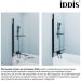 Шторка на ванну Iddis Slide черный алюминиевый профиль 75х145 см SLI5BS7i90