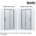 Душевая дверь Iddis Slide черный алюминиевый профиль 110х195 см SLI6BS1i69