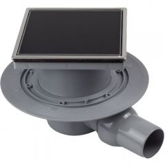 Душевой лоток Pestan Confluo Standard Black Glass 1 с одним выходом, 150х150 мм (13000089)