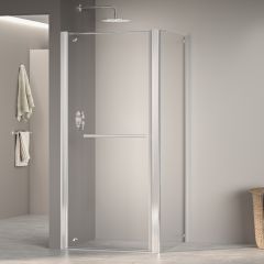Душевой уголок RGW (РГВ) 80х70х185 см PA-48 PA-03 + Z-050-1+держатель прямоугольный, Хром, Прозрачное, 6 мм Easy Clean (04084887-011)