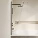 Шторка на ванну RGW (РГВ) 60х150 см SC-051-B Черный, Прозрачное, 8 мм Easy Clean (351105106-14)