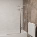 Шторка на ванну RGW 100х140 см SC-11 Хром, Прозрачное, 6 мм 99-100 Easy Clean (03111110-11)