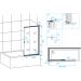 Шторка на ванну RGW 100х150 см SC-40 Хром, Прозрачное, 4 мм 60-100 Easy Clean (03114010-11)