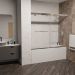 Шторка на ванну RGW 150х150 см SC-66 Хром, Прозрачное, 8 мм Easy Clean (01116615-11)