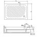 Душевой поддон RGW 90х120х15 см h27 B, CL-S , Прямоуг Ø60 FW5-5 открыт. (16180292-51)