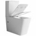 Унитаз напольный Ceramalux (Керамалюкс) Арматура Geberit, безободковый с ультратонкой быстросъемной крышкой с сиденьем и бачком Белый NS2178