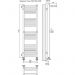 Полотенцесушитель водяной Terminus Аврора c 2 полками П22 300х1200 мм (7+5+5+5) хром из нержавеющей стали