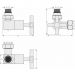 Вентиль Сунержа 3D левый (крест) G 1/2 НР х G 3/4 НГ (Белый) 12-1410-1234