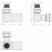 Вентиль Сунержа 3D левый (цилиндр) G 1/2 НР х G 3/4 НГ (Белый) 12-1402-1234