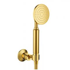 Ручной душ со шлангом и держателем Cezares Eco, брашированное золото ECO-KD-BORO