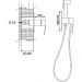 Гигиенический душ со смесителем Rose (Розе) R1505T-2, оружейная сталь