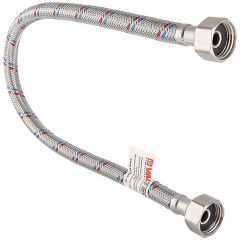 Гибкая подводка для воды Valtec (Вальтек) 1/2″ 150 см вн.-вн. Гайка-Н.сталь/ниппель-Н.сталь (VTf.001.IS.0404150)