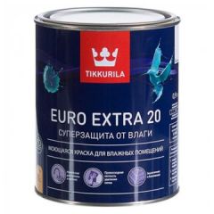 Краска моющаяся Tikkurila Euro Extra 20 суперзащита от влаги база A 0,9 л