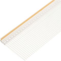 Профиль примыкания оконный самоклеящийся с сеткой 6 мм 2.4 м пластиковый