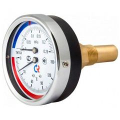 Термоманометр Valtec (Вальтек) ТМТБ-31T Dy 80 с задн. подкл., 1/2″, 10 бар 0-120 (L=46мм, кл. точн. 2,5) (ТМТБ-31T.0410120)