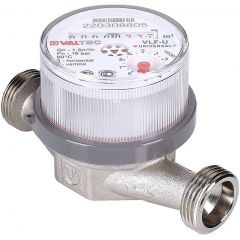 Водосчетчик универсальный квартирный Valtec без сгонов до +90 С, 1,5м3, 1/2, 110 мм (VLF-15U-L.110)