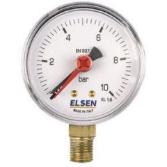Манометр Elsen (Элсен) , Ø-63, 1/4″, Н, радиальный, PN, бар-0-10