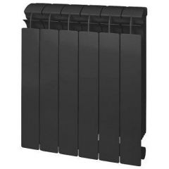 Радиатор биметаллический Global STYLE PLUS 500 4 секции боковое подключение (черный)