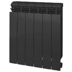 Радиатор биметаллический Global STYLE PLUS 500 12 секции боковое подключение (черный)