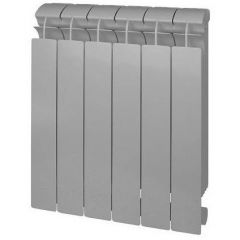 Радиатор биметаллический Global STYLE PLUS 500 4 секции боковое подключение (серый)