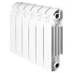 Радиатор алюминиевый Global VOX-R 350 10 секций боковое подключение (белый)