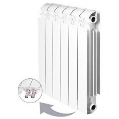 Радиатор алюминиевый Global VOX-R 500 4 секции нижнее правое подключение (белый)