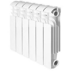 Радиатор алюминиевый Global ISEO 350 6 секций боковое подключение (белый)