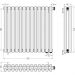 Радиатор двухрядный глухой Сунержа Эстет-11 EU50 500х585 мм 13 секций 00-0312-5013