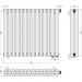 Радиатор двухрядный глухой Сунержа Эстет-11 EU50 500х630 мм 14 секций 00-0312-5014