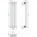 Радиатор однорядный коаксиальный Сунержа Эстет-0 500х135 мм 3 секции 31-0331-5003