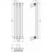Радиатор однорядный коаксиальный Сунержа Эстет-0 500х135 мм 3 секции 15-0331-5003