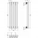 Радиатор однорядный коаксиальный Сунержа Эстет-0 500х180 мм 4 секции 03-0331-5004