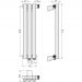Радиатор однорядный коаксиальный Сунержа Эстет-0 EU50 правый 500х135 мм 3 секции 12-0321-5003