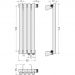 Радиатор однорядный коаксиальный Сунержа Эстет-0 EU50 правый 500х180 мм 4 секции 12-0321-5004